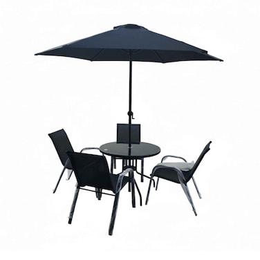 جراندالا طقم فناء 4 أشخاص مع مظلة (رسوم تركيب إضافية)