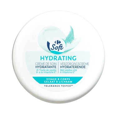 Carrefour Soft Moisturizing Face &amp; Body Cream With Jojoba Oil &amp; Vitamin E 250ml