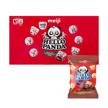 Meiji Hello Panda Biscuit with Chocolate Flavour Filling 32gx24 Pieces