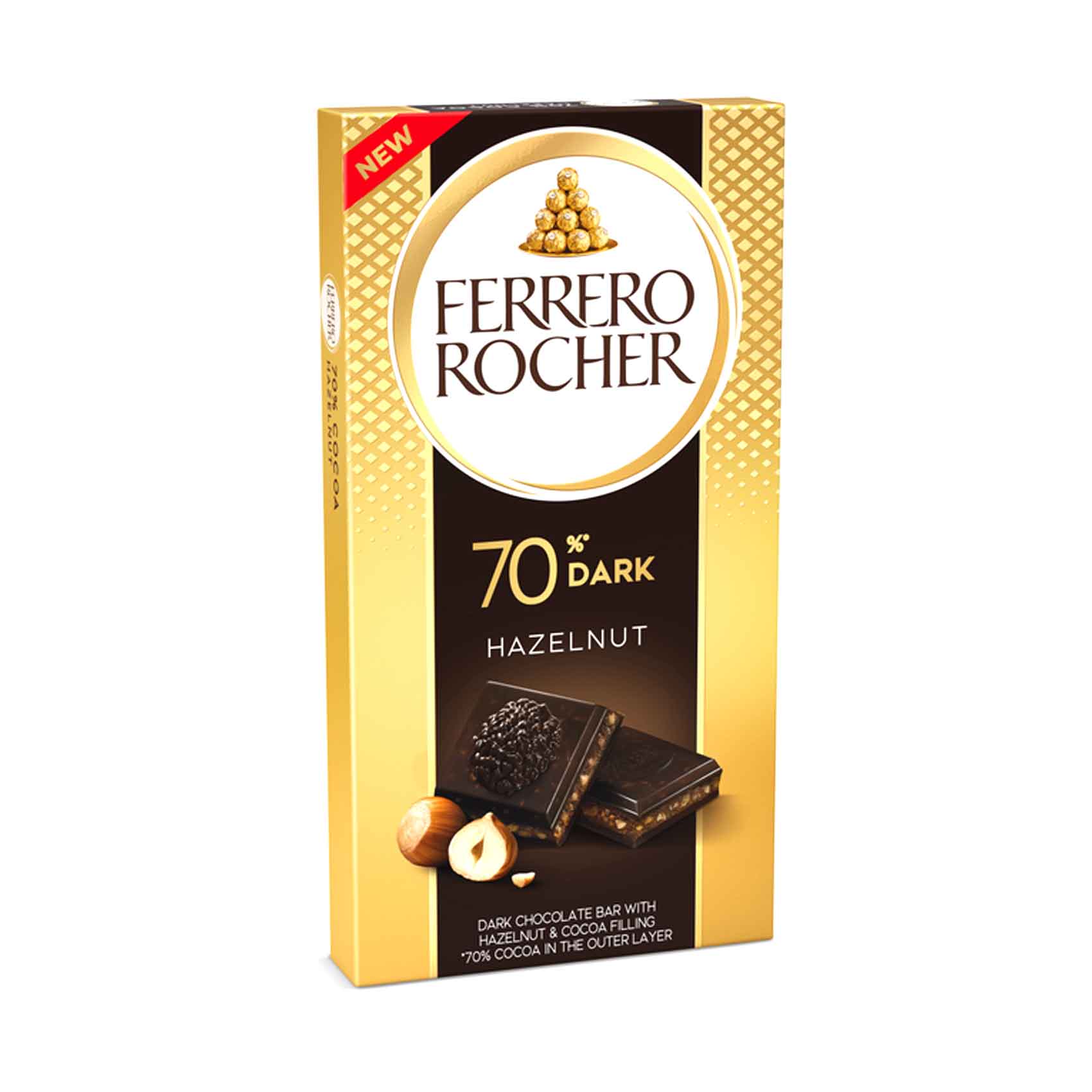 Ferrero Rocher Dark 70% Chocolate Bar 90g