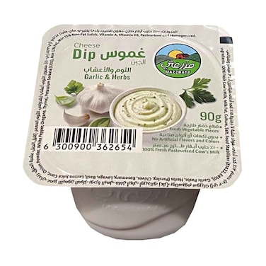 Mazzraty Chese Dip With Garlic &amp; Herbs Flavour 90g