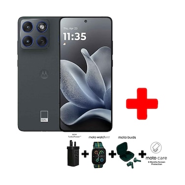 Motorola Smartphone Moto Edge 70 5G 12GB RAM 512GB Storage Pantone: Gadget Gray + Moto Charger 68W + Moto Watch Fit + Moto Buds + 6 Months Moto Care
