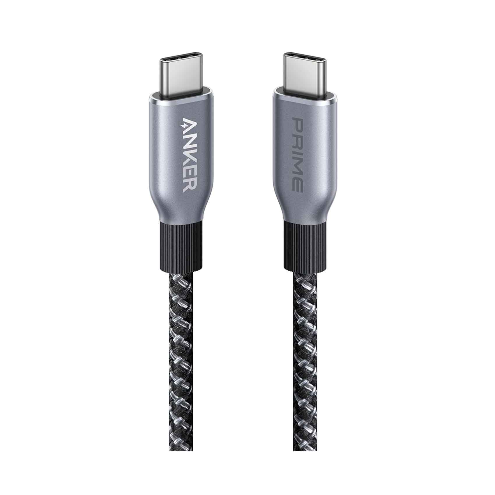 Anker Prime USB C - USB C Cable 240W 3Ft Braided Nylon