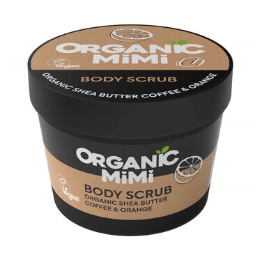 Organic Mimi Body Scrub With Organic Shea Butter Coffee &amp; Orange 120g