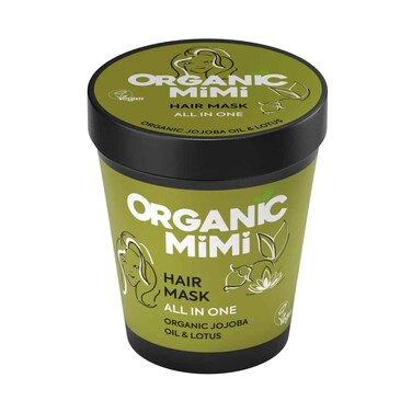 Organic Mimi Hair Mask All In One With Organic Jojoba Oil &amp; Lotus 200ml