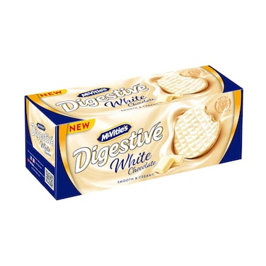 مكفتيز بسكويت دايجستيف مغطى بالشوكولاتة البيضاء 232 غرام