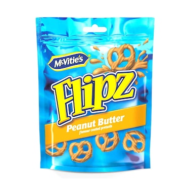 بريتزل ماكفيتيز فليبس مغطى بزبدة الفول السوداني 90 جرام