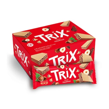 رقائق تريكس بالشوكولاتة والبندق 30 جرام × 12 قطعة