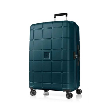 حقيبة سفر أمريكان توريستر هندو سبينر صلبة بعجلات 4 عجلات لون أزرق داكن 81 سم