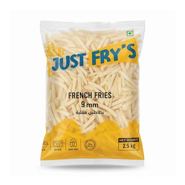 Just Fry Frozen French Fries 9mm Cut 2.5Kg