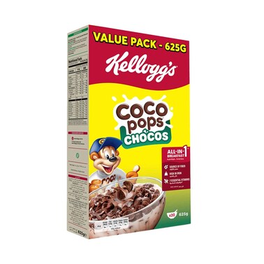 Kellogg's Coco Pops Chocos Cereal Value Pack 625g