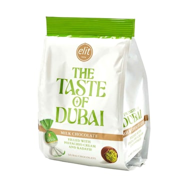 شوكولاتة إيليت دبي بالحليب على شكل بيضة محشوة بكريمة الفستق والقطايف 92 غرام