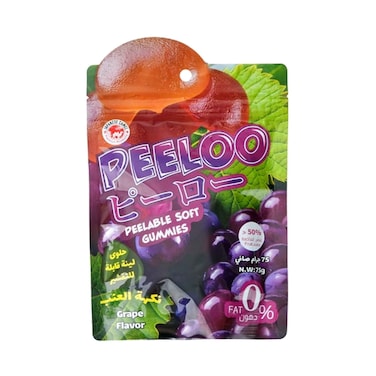 Peeloo Viral Peelable Soft Gummies With Grape Flavor 75g