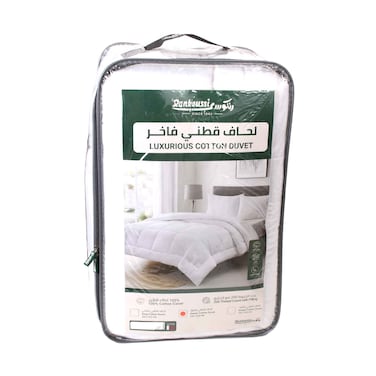 غطاء لحاف قطني فاخر من رانكوسي، لون بارد وخفيف، مقاس كوين 240 سم × 220 سم