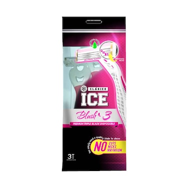 Clasico Ice Blush 3 Premium Triple Blade Disposable Value Pack 3+3 Pieces
