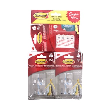 خطاف معدني ثري إم كوماند من الستانلس ستيل