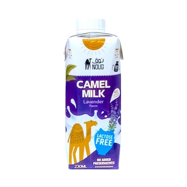 Noug Long Life Camel Milk With Lavender Flavor 230ml