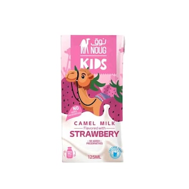 Noug Kids Long Life Camel Milk Flavoured With Strawberry 125ml