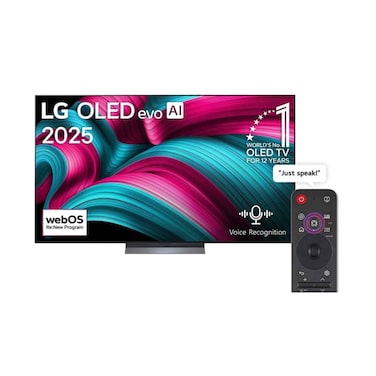 تلفزيون إل جي الذكي OLED A8 سلسلة AI EVO بدقة 4K موديل OLED83C56LA حجم 83 بوصة