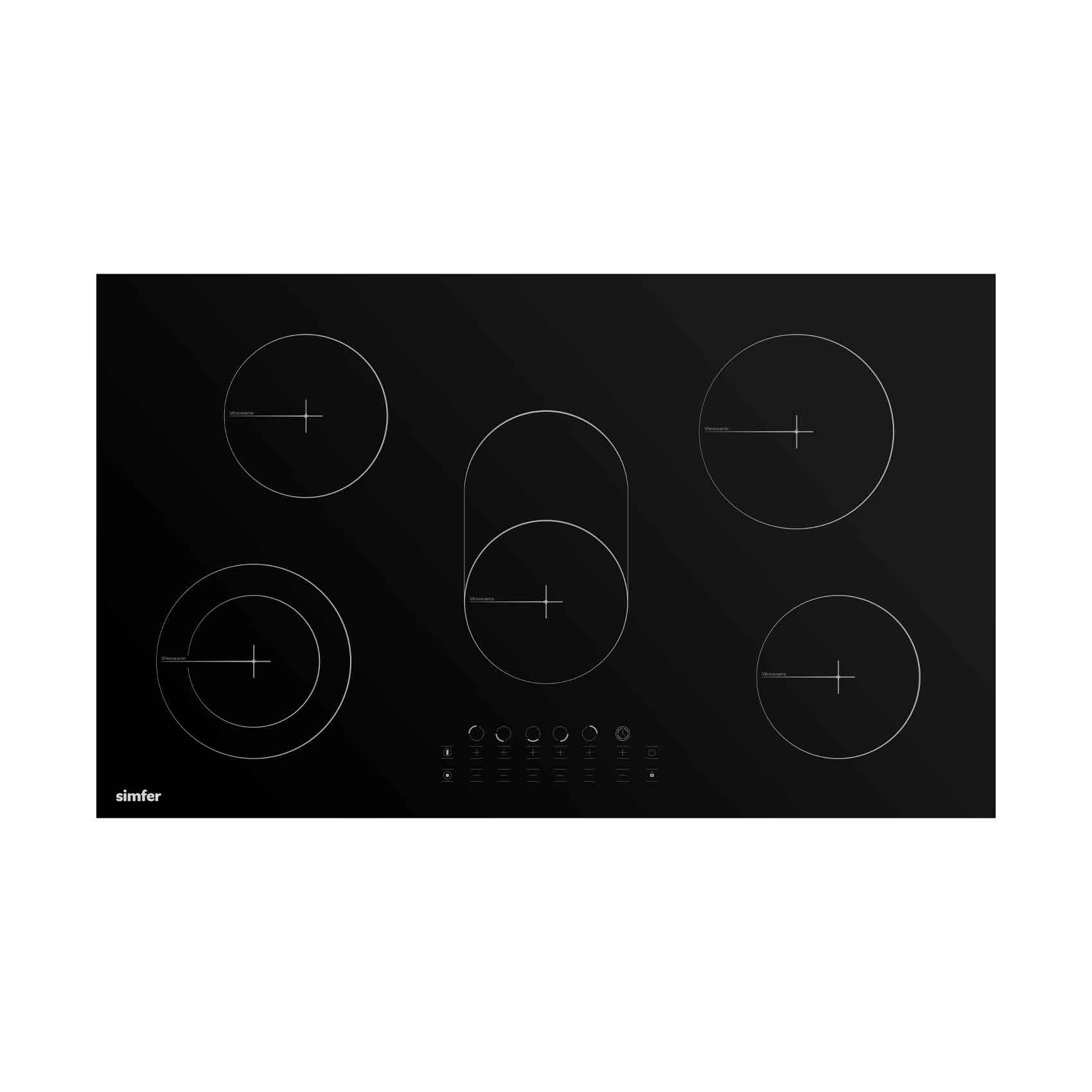 Simfer Built-in Hob H9050 DEBSP 90 cm