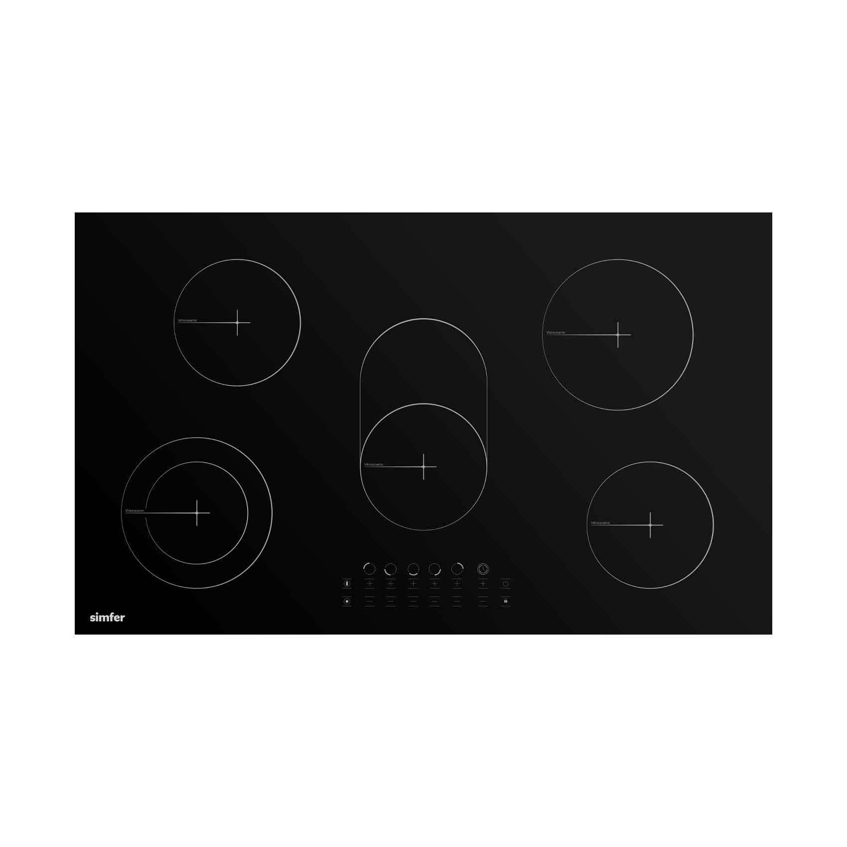 Simfer Built-in Hob H9050 DEBSP 90 cm