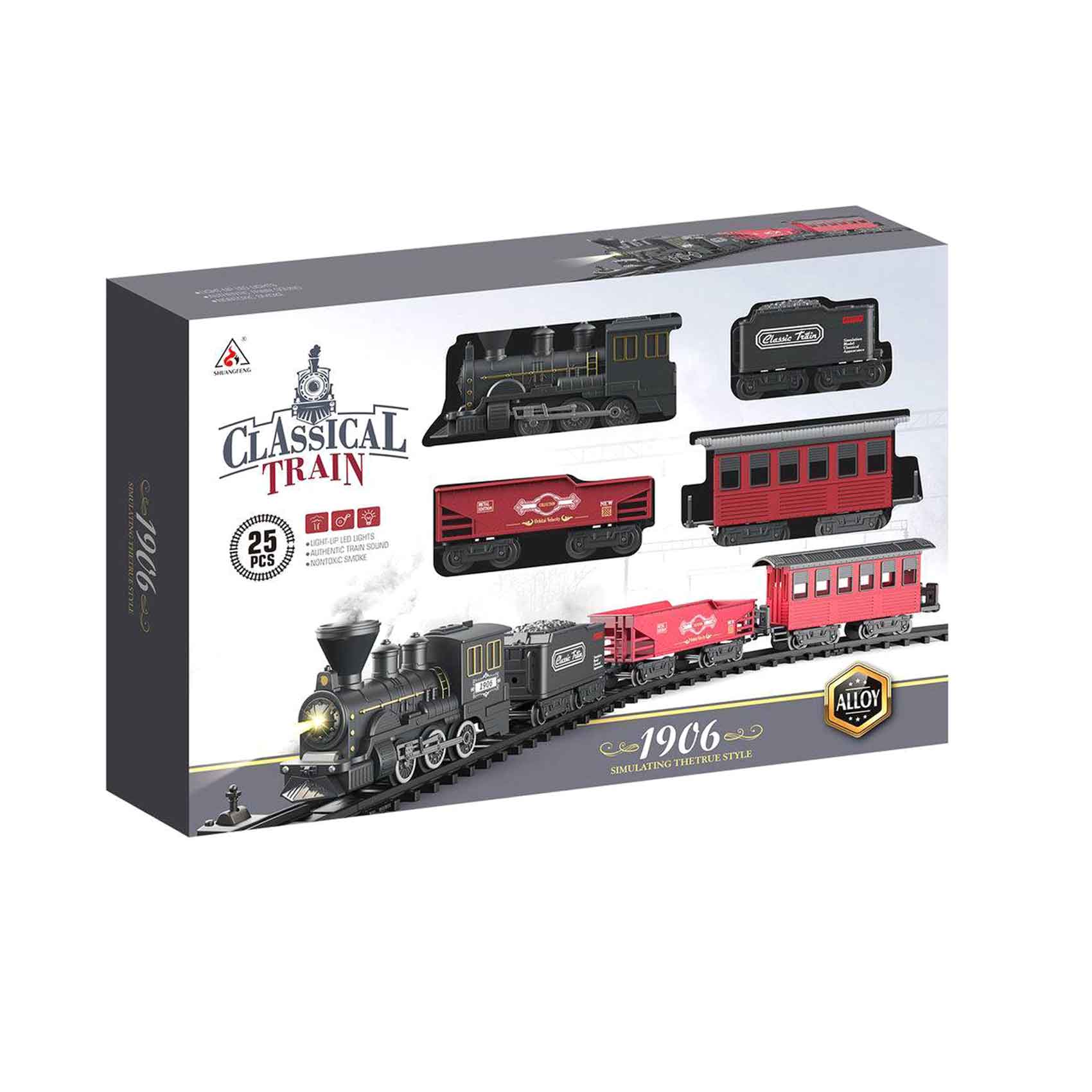 Alloy Classical Train Set B/O 25 Pieces