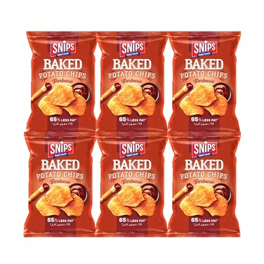 Snips Baked Potato Chips With Barbecue Flavour 42gx6 Pieces