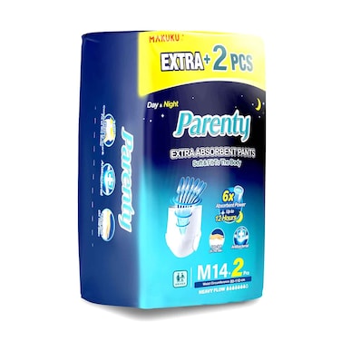 Makuku Parenty Day &amp; Night Extra Absorbent Adult Unisex Pants Medium Size 16 Pieces