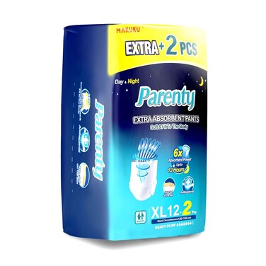 Makuku Parenty Day &amp; Night Extra Absorbent Adult Unisex Pants Extra Large Size 14 Pieces
