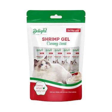 Delight Shrimp Gel Creamy Cat Treat 10gx5 Pieces