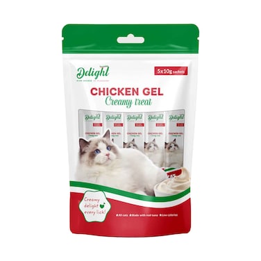Delight Shrimp Gel Creamy Cat Treat 10gx5 Pieces
