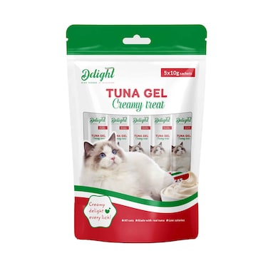 Delight Tuna Gel Creamy Cat Treat 10gx5 Pieces