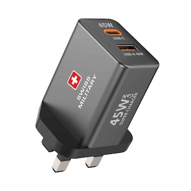 Swiss Military GaN PowerCharger Super Charger 1C 1USB-A 45W