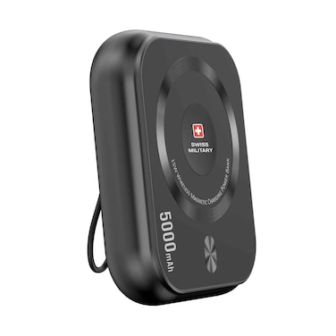 Swiss Military Power Bank Magnetic Charger 3-in-1 5000mAh Black