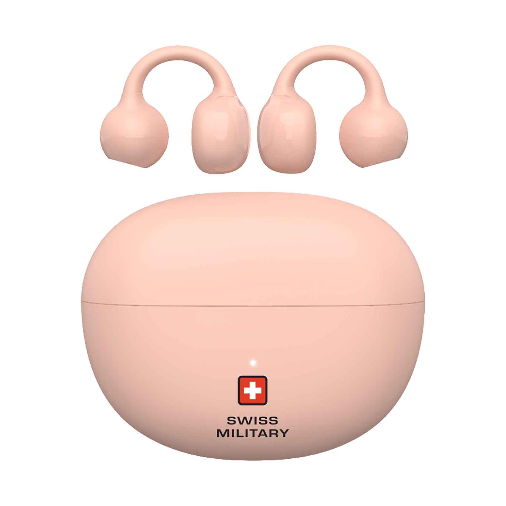 Swiss Military Earbuds Air Conduction Wireless Stereo Pink