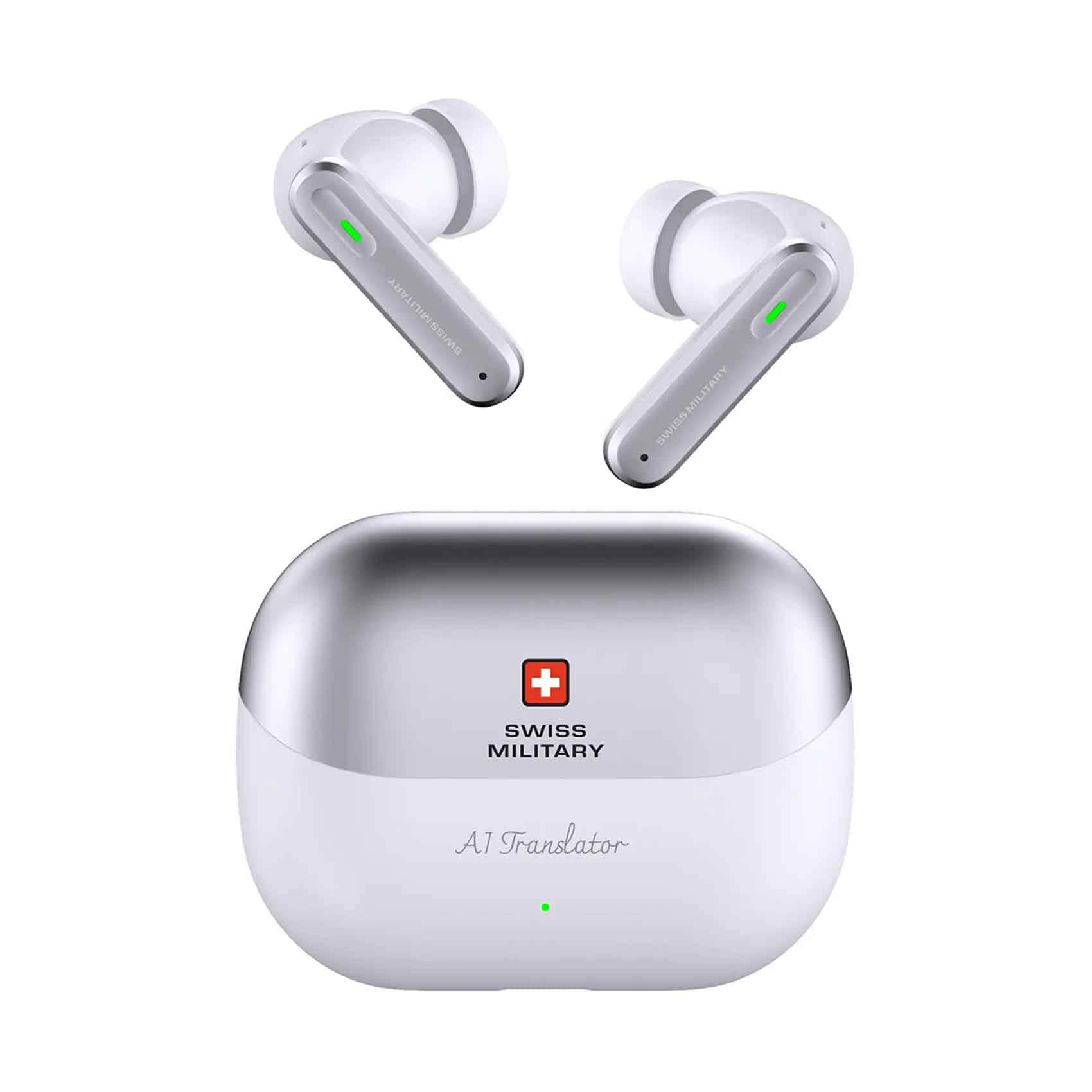 Swiss Military Earbuds Delta AI Translation Wireless White