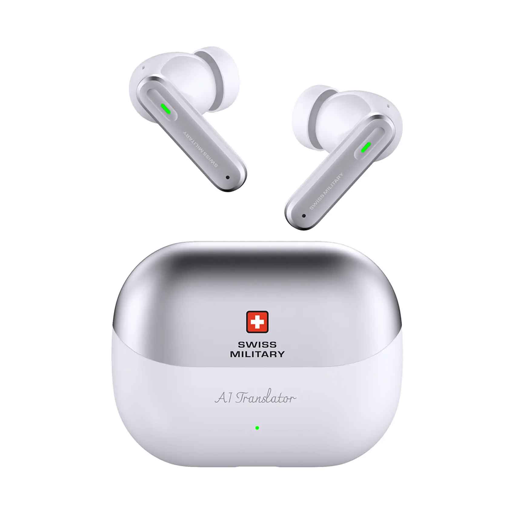 Swiss Military Earbuds Delta AI Translation Wireless White
