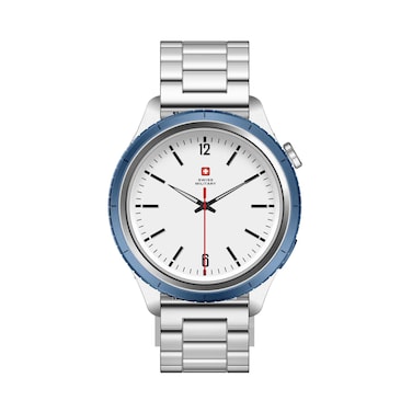 Swiss Military Smartwatch DOM 8 Blue Ring Steel Strap