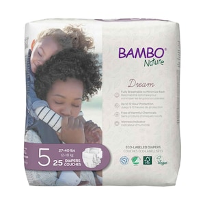 Bambo Nature Premium Eco-Friendly Baby Diapers Size 5, 12-18 kg, 25 Pieces