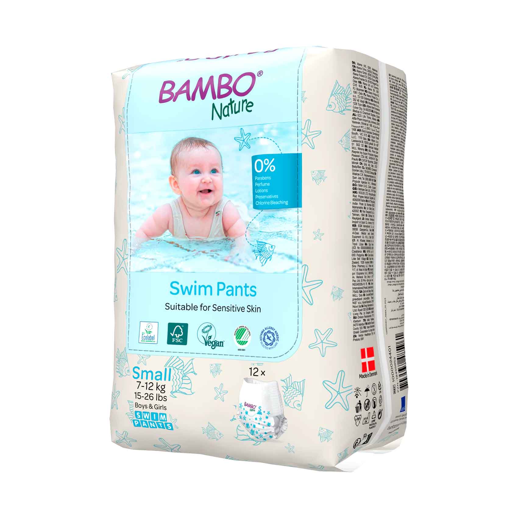 Bambo Nature Swim Pants Small 7-12Kg, 12 Pieces