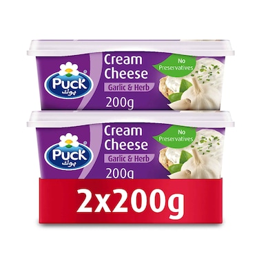 جبنة كريمية بوك بالثوم والأعشاب 200 غرام × 2 قطع