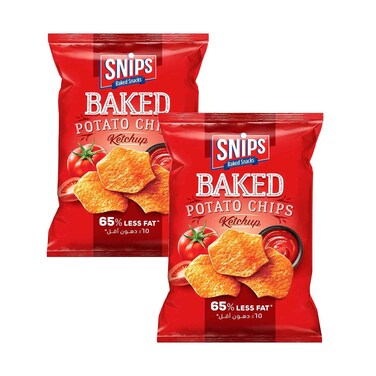 Snips Baked Potato Chips Ketchup 150gx2 Pieces