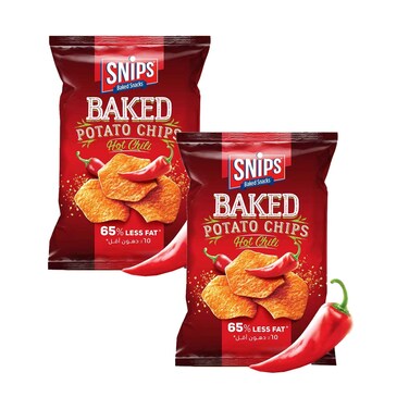 Snips Baked Potato Chips Hot Chili 150gx2 Pieces