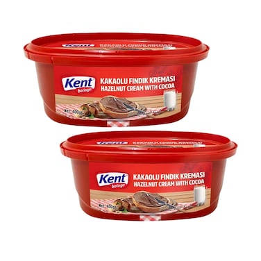 Kent Boringer Spreadable Hazelnut Cream With Cocoa 400gx2 Pieces