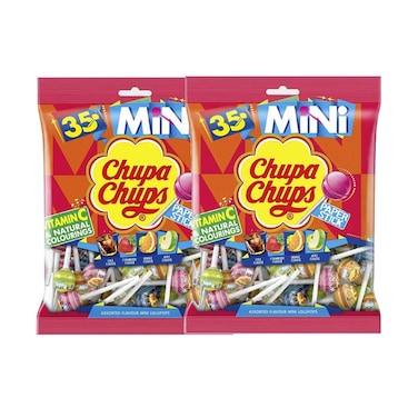Chupa Chups Mini Assorted Flavour Lollipops Bag 210gx2 Pieces