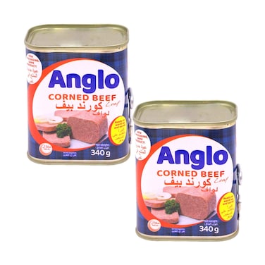 Anglo Canned Corned Beef Loaf 340gx2 Pieces