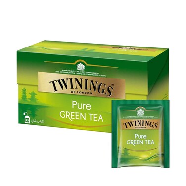 أكياس شاي تويننجز أوف لندن الأخضر النقي، 25 كيسًا