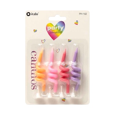 Party Spiral Candle&nbsp;3 Assorted