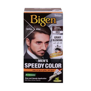 Bigen Men's Speedy Color Blended Dark Brown 003, 1 Pack