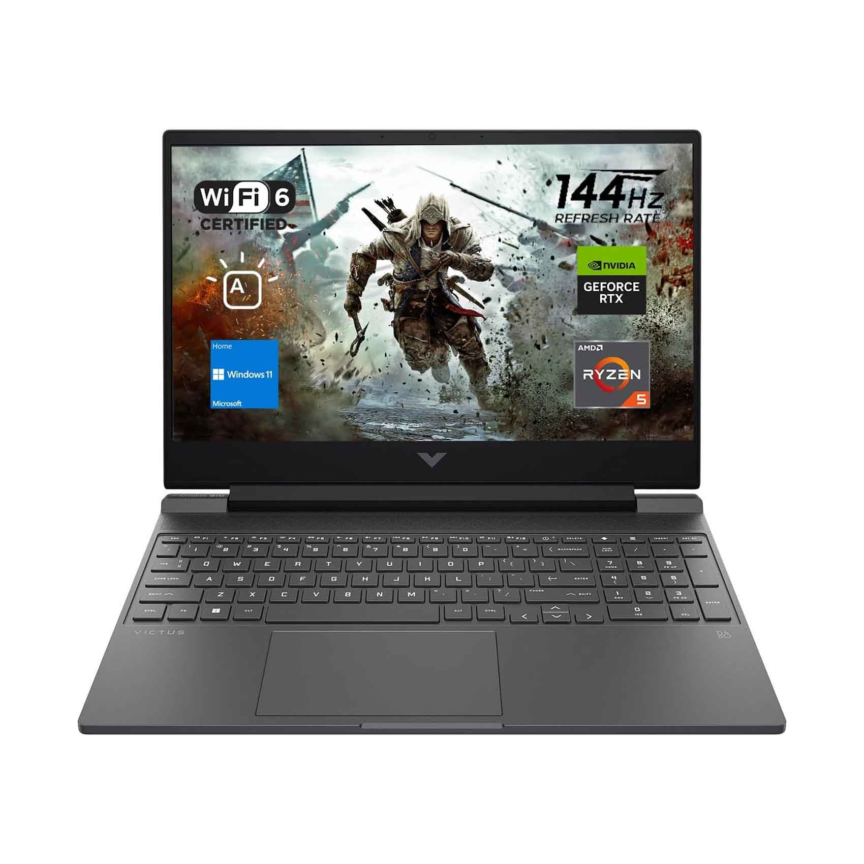 HP Gaming Laptop Victus 15-FB3006NE-C08R6EA AMD Ryzen 7-7445HS 16GB RAM 512GB SSD 15.6 inch Windows 11 Home Mica Silver